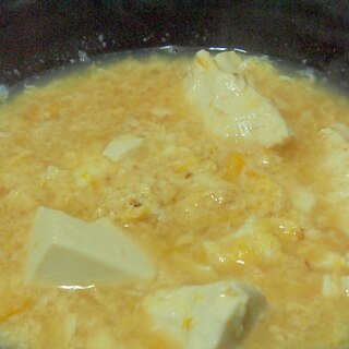 豆腐の味噌煮卵とじ